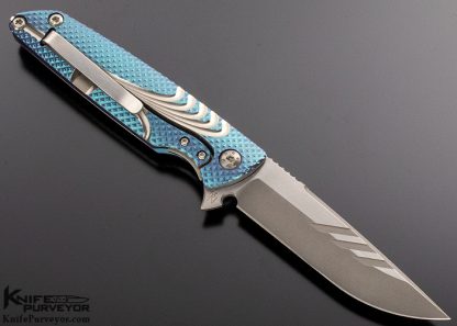 Brian Nadeau Custom Knife Typhoon Milled Titanium Tanto Linerlock - Image 3