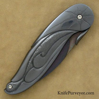 David Broadwell Custom Knife "Black Comet" Linerlock - Image 3