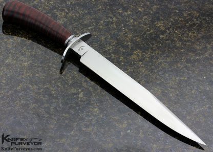 Jimmie Buckner Custom Knife Tiger Stripped Maple Bowie - Image 2