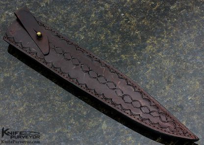 Jimmie Buckner Custom Knife Tiger Stripped Maple Bowie - Image 5