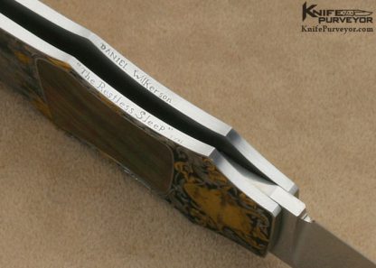 Jack Busfield Custom Knike "The Restless Sleep" Engraved by Dan Wilkerson with Gold & Blacklip Pearl Midlock - Image 9