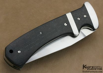 Butch Vallotton Custom Knife Carbon Fiber "Vanguard" D/A Scale Release Linerlock - Image 3