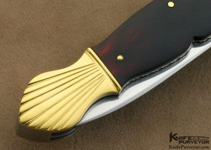 Joel Chamblin Custom Knife 18Kt Gold & Exotic Material 2 Blade Sheffield - Image 4