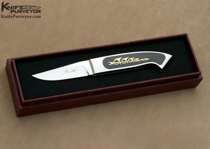 Charlie Bennica Custom Knife Exotic Material with 24KT Gold Inlays "Comete" Folder - Image 5