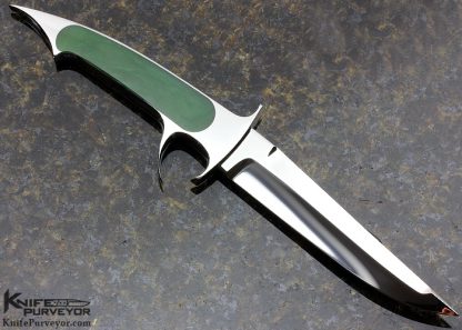 Charly Bennica Custom Knife Siberian Jade Integral "Squale" Subhilt Fighter - Image 3