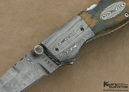 Charlie Dake Custom Knife Damascus  D/A Automatic - Image 2