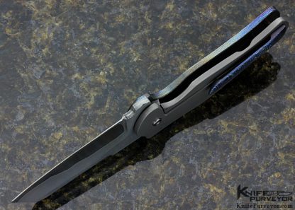 Chris Conaway Sheepdog Custom Knife  Timascus Frame Lock Flipper - Image 5