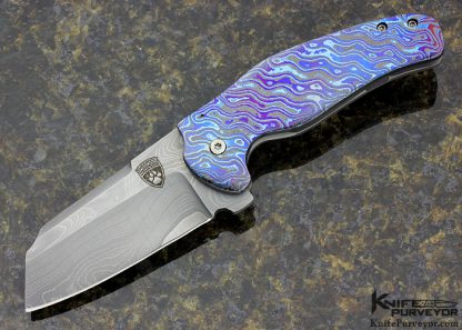 Chris Conaway Sheepdog Custom Knife  Timascus Frame Lock Flipper