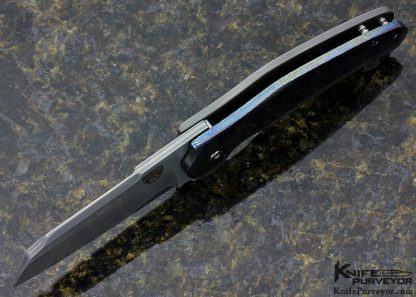 Chris Conaway Sheepdog Custom Knife  Timascus Frame Lock Flipper - Image 4