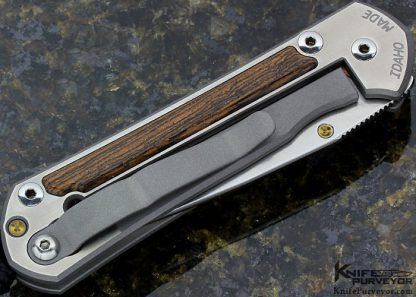 Chris Reeve Custom Knife Small Sebenza 21 With Bocote Wood Frame Lock - Image 3