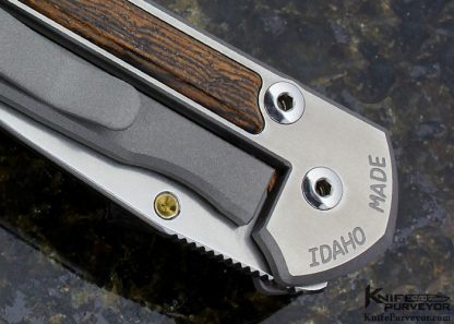 Chris Reeve Custom Knife Small Sebenza 21 With Bocote Wood Frame Lock - Image 5