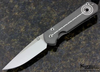 Chris Reeve Custom Knife Small Sebenza 21 CGG Titanium with Silver Contrast Unique Graphic