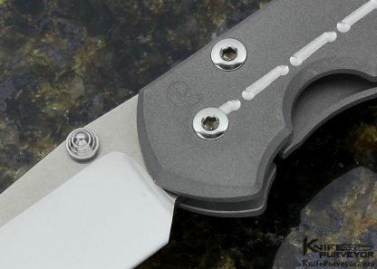 Chris Reeve Custom Knife Small Sebenza 21 CGG Titanium with Silver Contrast Unique Graphic - Image 2