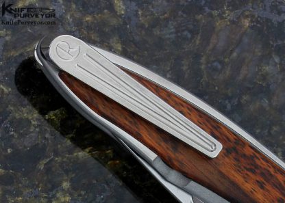 Chris Reeve Custom Knife Mnandi With Snake Wood Inlay Frame Lock - Image 7