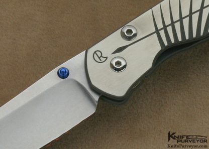 Chris Reeves Custom Knife Unique Graphic Small Sebenza with BG42 Steel Titanium Frame Lock - Image 2