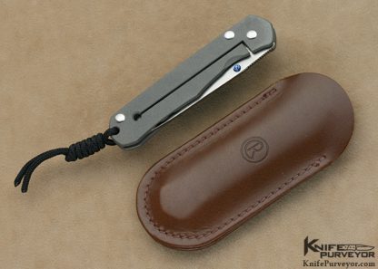 Chris Reeves Custom Knife Unique Graphic Small Sebenza with BG42 Steel Titanium Frame Lock - Image 3