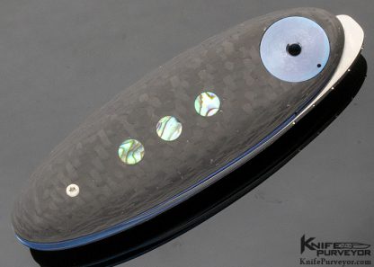 Christian Wimpff Custom Knife Abalone Inlay Carbon Fiber Linerlock - Image 3