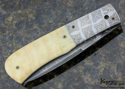 Chuck Hawes Custom Knife Damascus Automatic Linerlock - Image 3