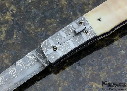 Chuck Hawes Custom Knife Damascus Automatic Linerlock - Image 2