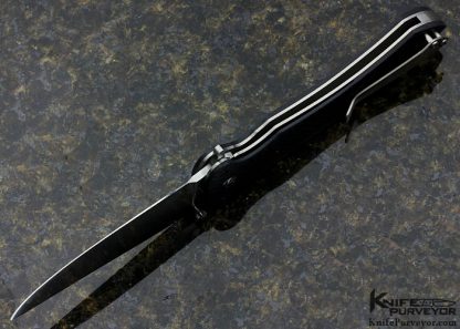 Cliff O'Dell Custom Knife Raven #180 Carbon Fiber Flipper - Image 5