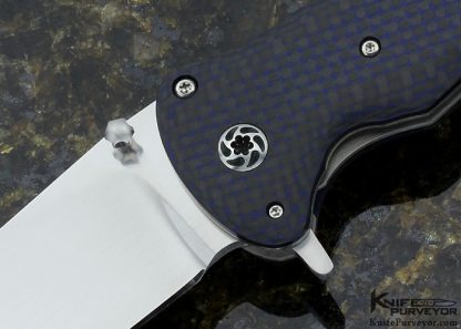 Cliff O'Dell Custom Knife Raven #180 Carbon Fiber Flipper - Image 2