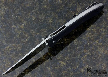 Cliff O'Dell Custom Knife Raven #180 Carbon Fiber Flipper - Image 4