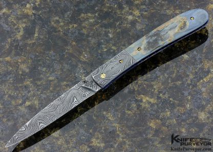 Cliff Parker Custom Knife Mammoth and Sole Authorship Damascus