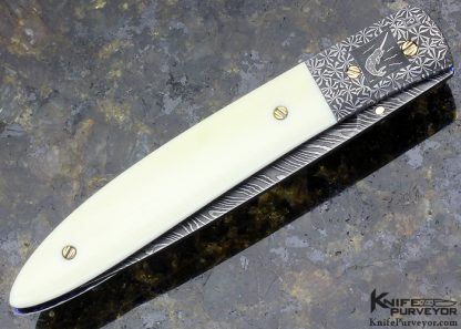 Cliff Parker Custom Knife "Narwhale" Mosaic Damascus Linerlock - Image 3