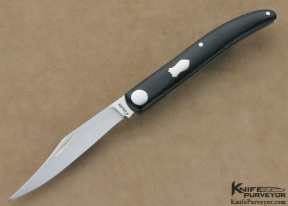 Ken Coats Custom Knife Black Micarta Slip Joint