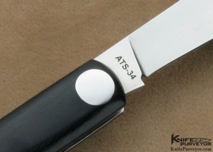 Ken Coats Custom Knife Black Micarta Slip Joint - Image 3