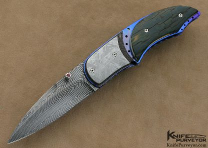 Corrie Schoeman Custom Knife  Meteorite & Damascus Linerlock