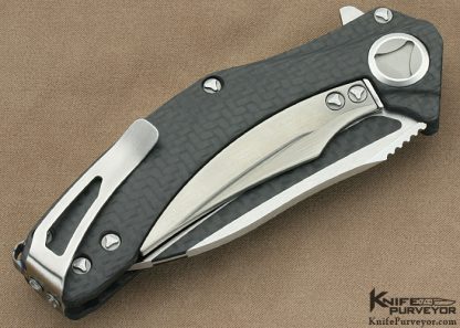 Marfione Custom Knife Carbon Fiber "Matrix" Flipper Serial #013 - Image 3