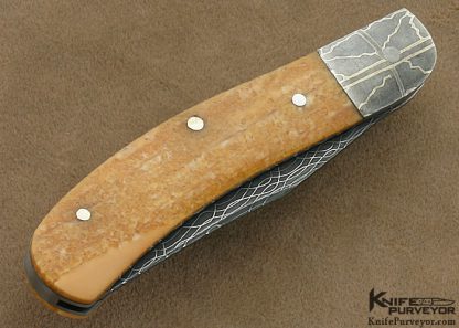 Roy Cutchin Custom Knife Damascus Slip Joint - Image 3