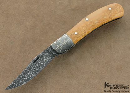 Roy Cutchin Custom Knife Damascus Slip Joint