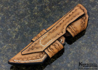 D'Holder Engraved by Pat Holder Custom Knife Redwood Burl Clip Blade Hunter - Image 8