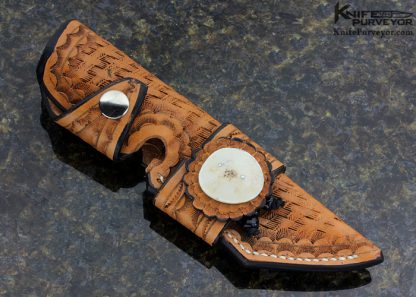 D'Holder Engraved by Pat Holder Custom Knife Redwood Burl Clip Blade Hunter - Image 7