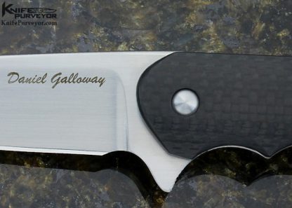 Daniel Galloway Custom Knife Carbon Fiber Linerlock Flipper - Image 2