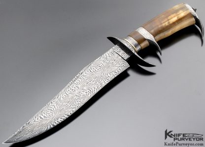 David Lisch Custom Knife Damascus & Walrus Subhilt