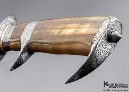 David Lisch Custom Knife Damascus & Walrus Subhilt - Image 7