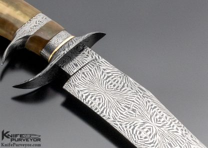 David Lisch Custom Knife Damascus & Walrus Subhilt - Image 4