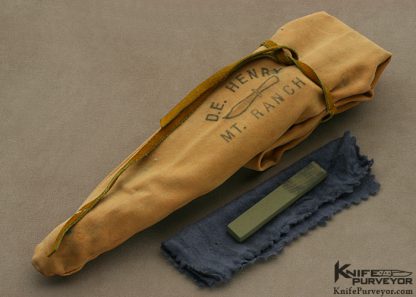 D.E. Henry Custom Knife Vietnam War Era C10 Fighter with Canvas Bag - Image 6