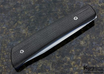 Des Horn Custom Knife "Slimvubu" Carbon Fiber Lnerlock - Image 3