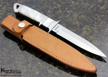 Dietmar Kressler Custom Knife Premium Mother of Pearl Integral Subhilt Boot - Image 3