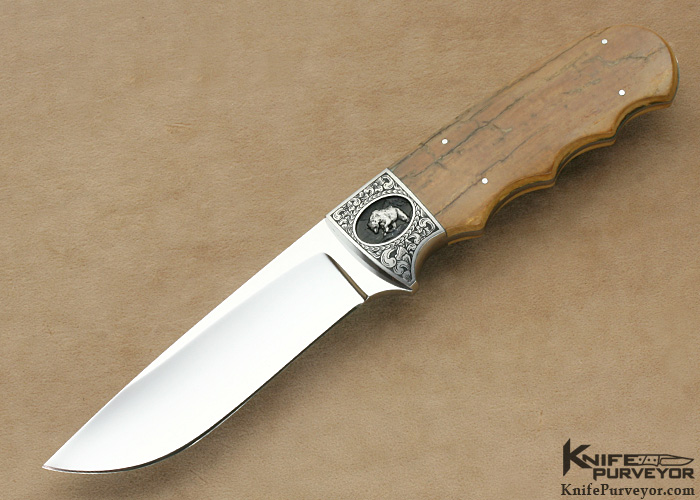 Large Silver Engraved Custom Knife - Custom Knives by Hyo Silver