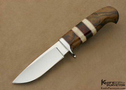 D'Alton Holder Custom Knife "Crows Beak" with Mapel, Oosic & Brown Amber