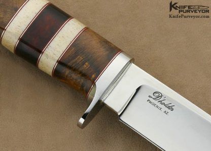 D'Alton Holder Custom Knife "Crows Beak" with Mapel, Oosic & Brown Amber - Image 2