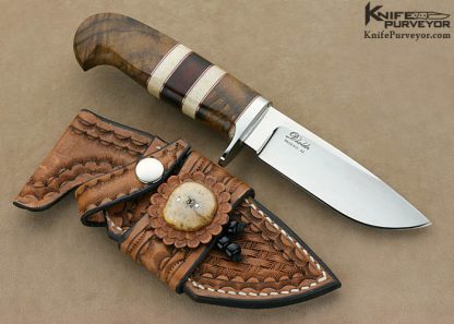 D'Alton Holder Custom Knife "Crows Beak" with Mapel, Oosic & Brown Amber - Image 3