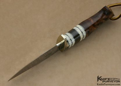 D'Alton Holder Custom Knife "Natchez" Engraved By Pat Holder with Royal Russian Walnut & Oosic - Image 6