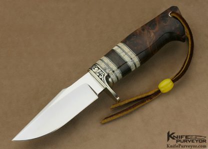 D'Alton Holder Custom Knife "Natchez" Engraved By Pat Holder with Royal Russian Walnut & Oosic