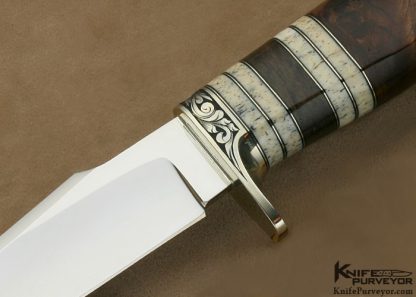 D'Alton Holder Custom Knife "Natchez" Engraved By Pat Holder with Royal Russian Walnut & Oosic - Image 2